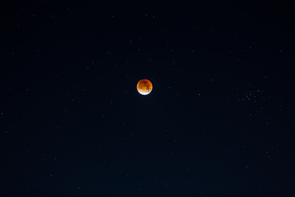 view of red moon