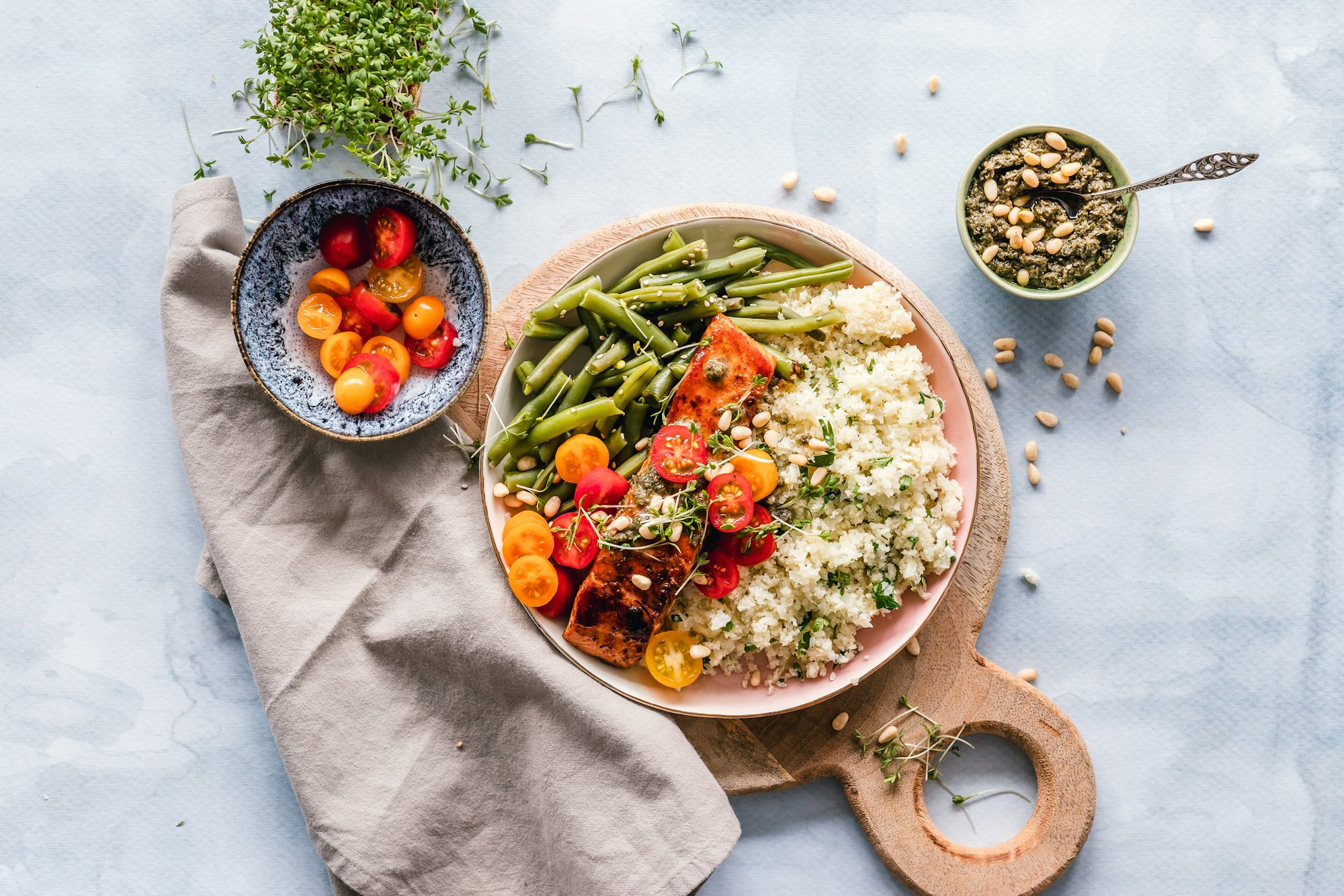 Salmon and quinoa dish