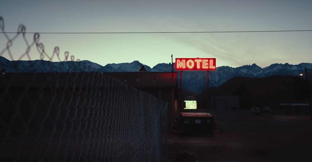 Motel LED light signage