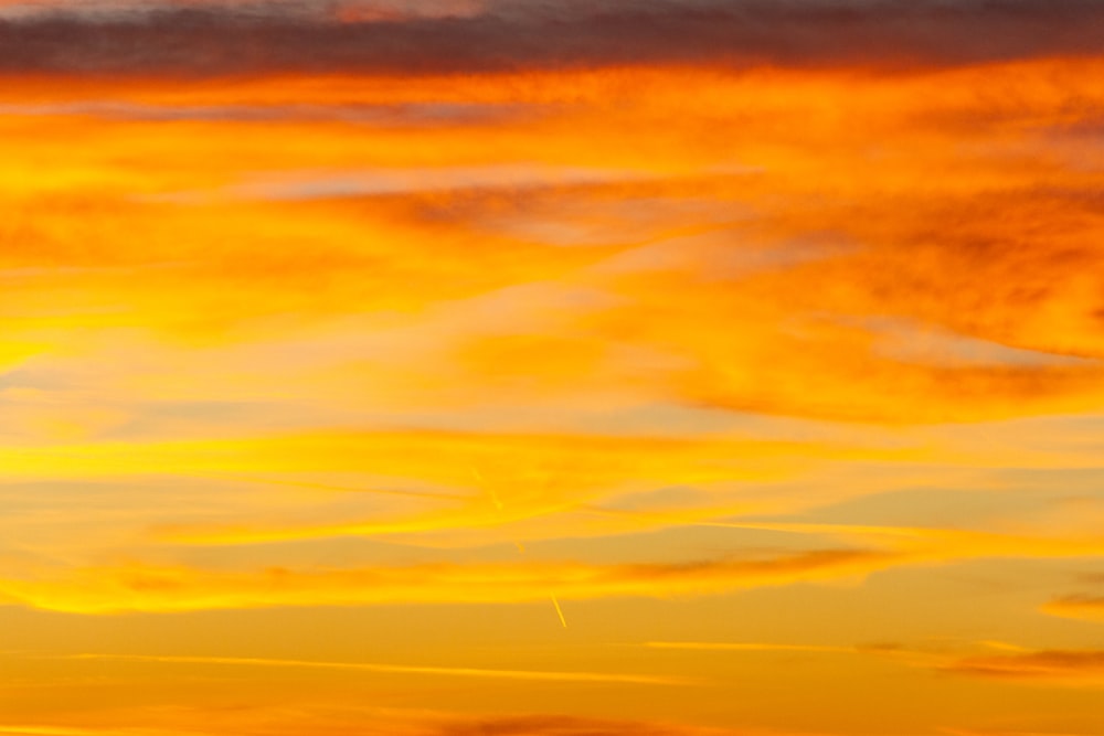 yellow and orange clouds