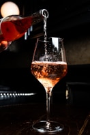 liquor pours in wine glass