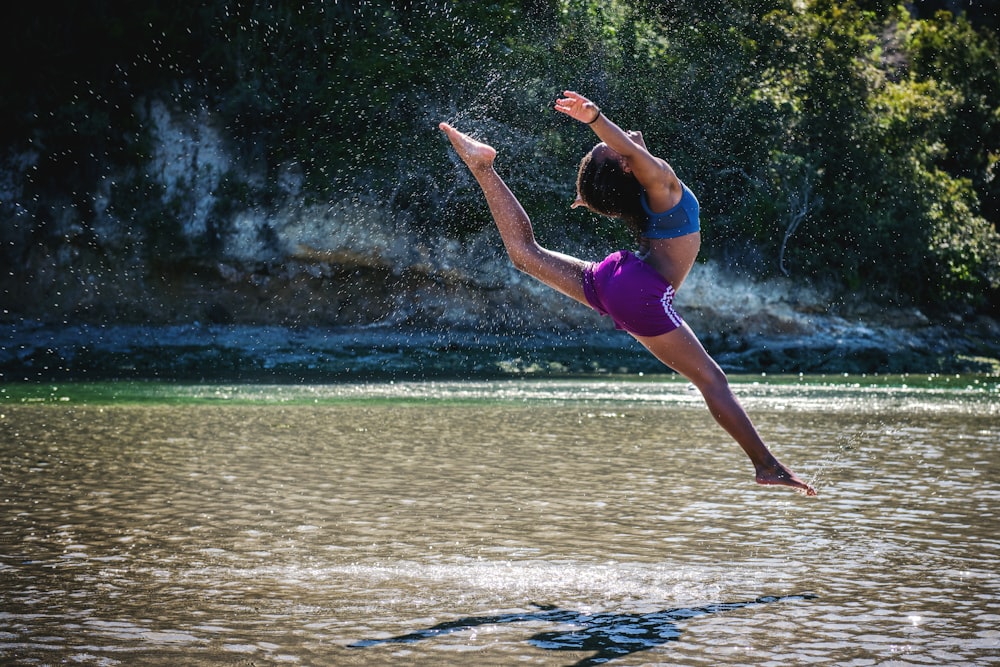 woman jumping