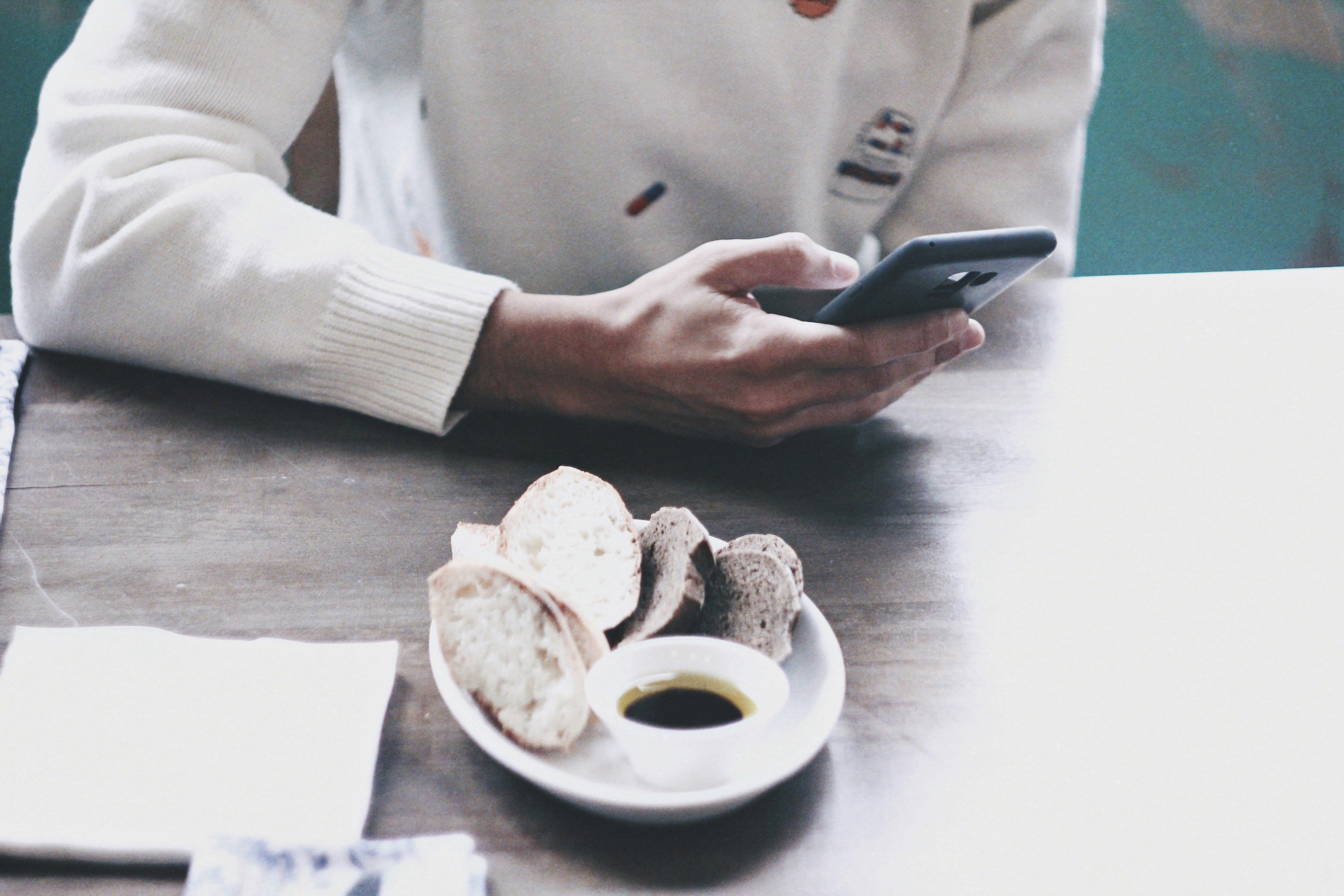 person using smartphone