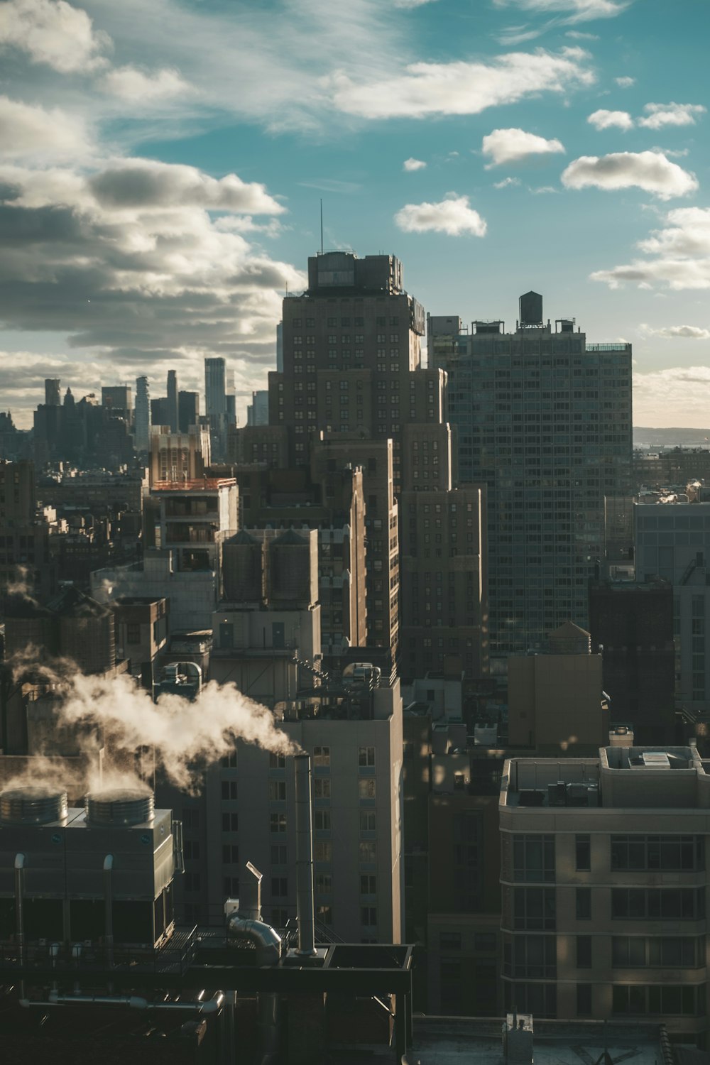 aerial photo of city