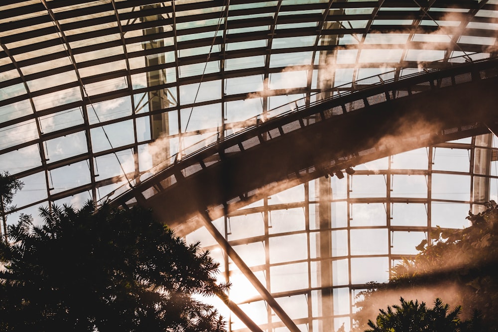 glass covered overpass