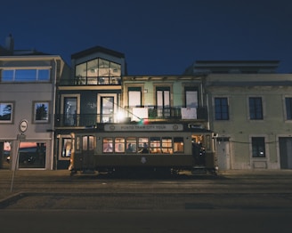 lighted building at nighttime