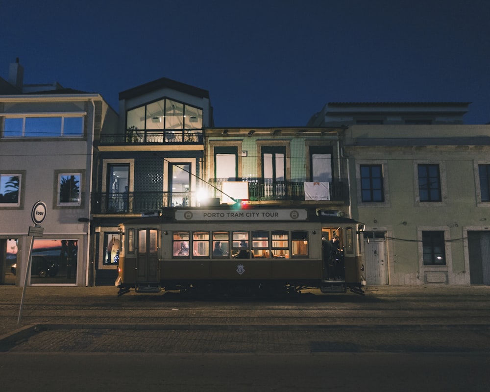 lighted building at nighttime