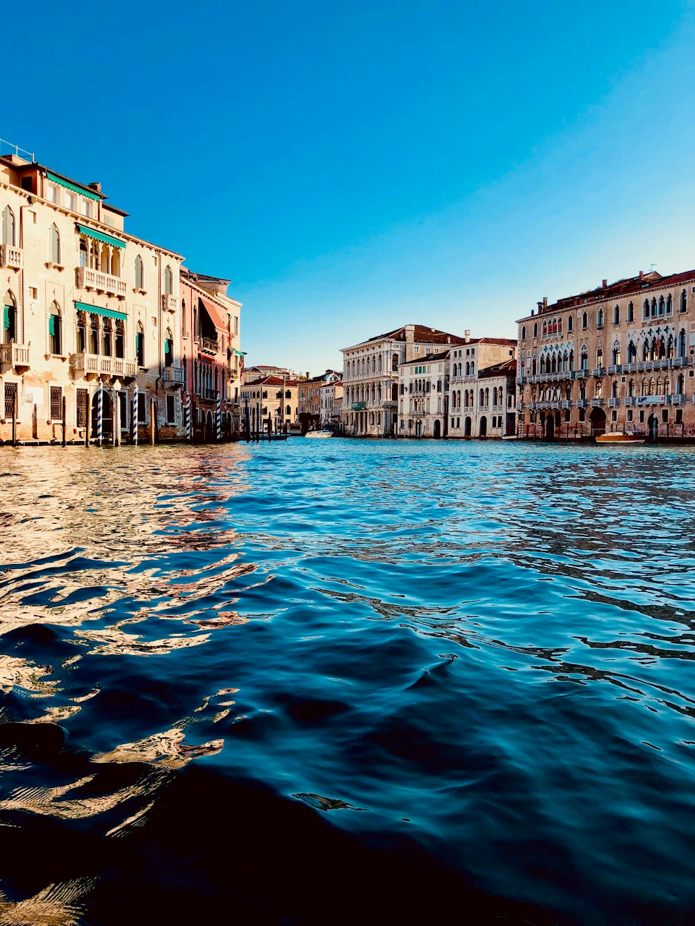 sea surrounded by buildings