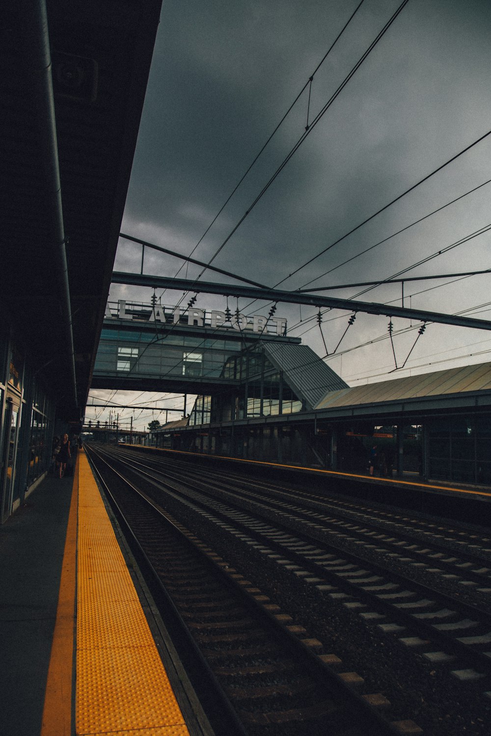 train tracks during daytime