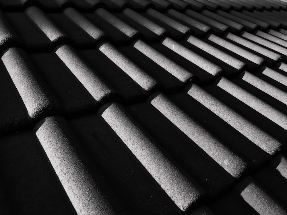 grayscale photo of shingles