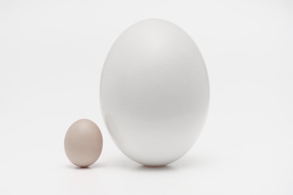 two organic eggs