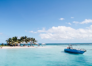 boat floating on sea