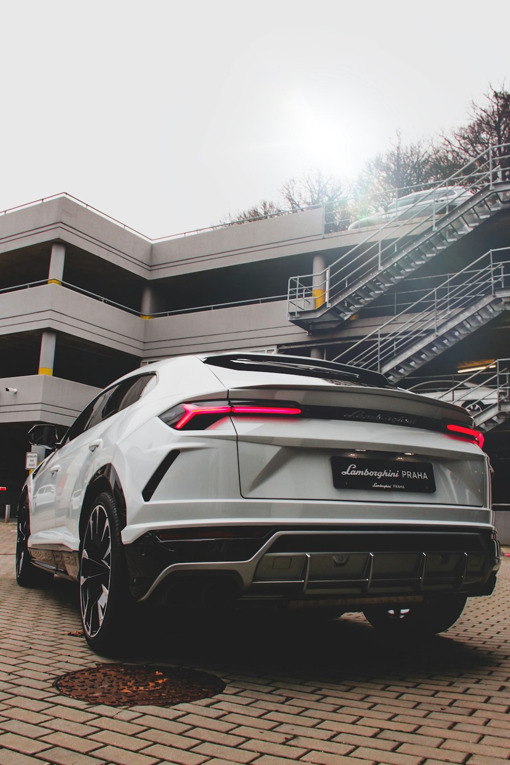 gray Lamborghini SUV