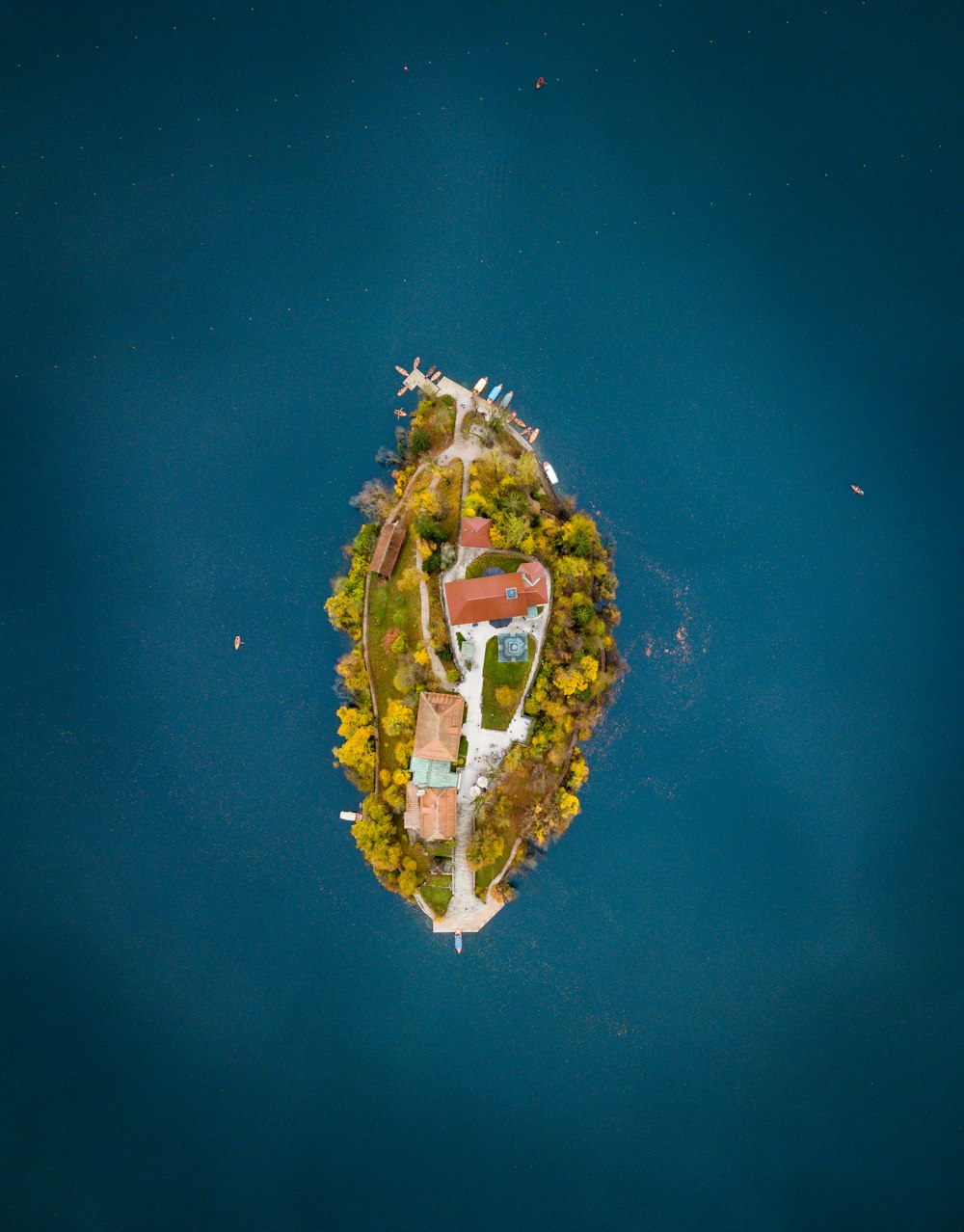Vista aérea da ilha
