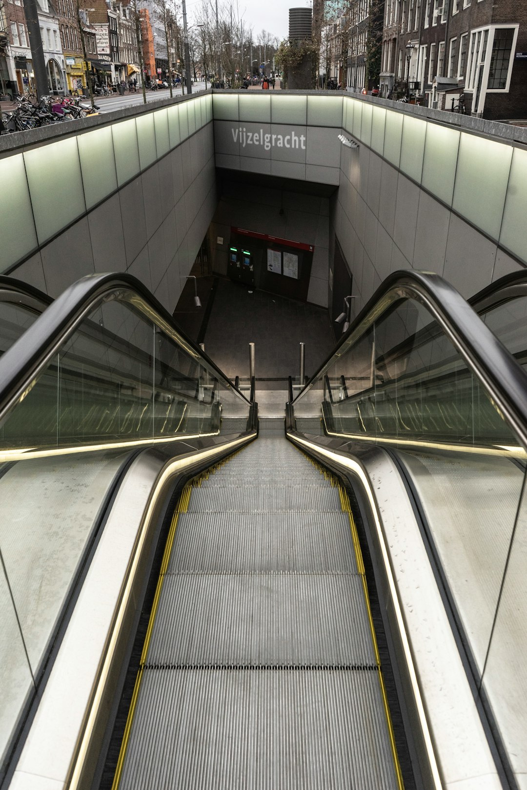 gray escalator