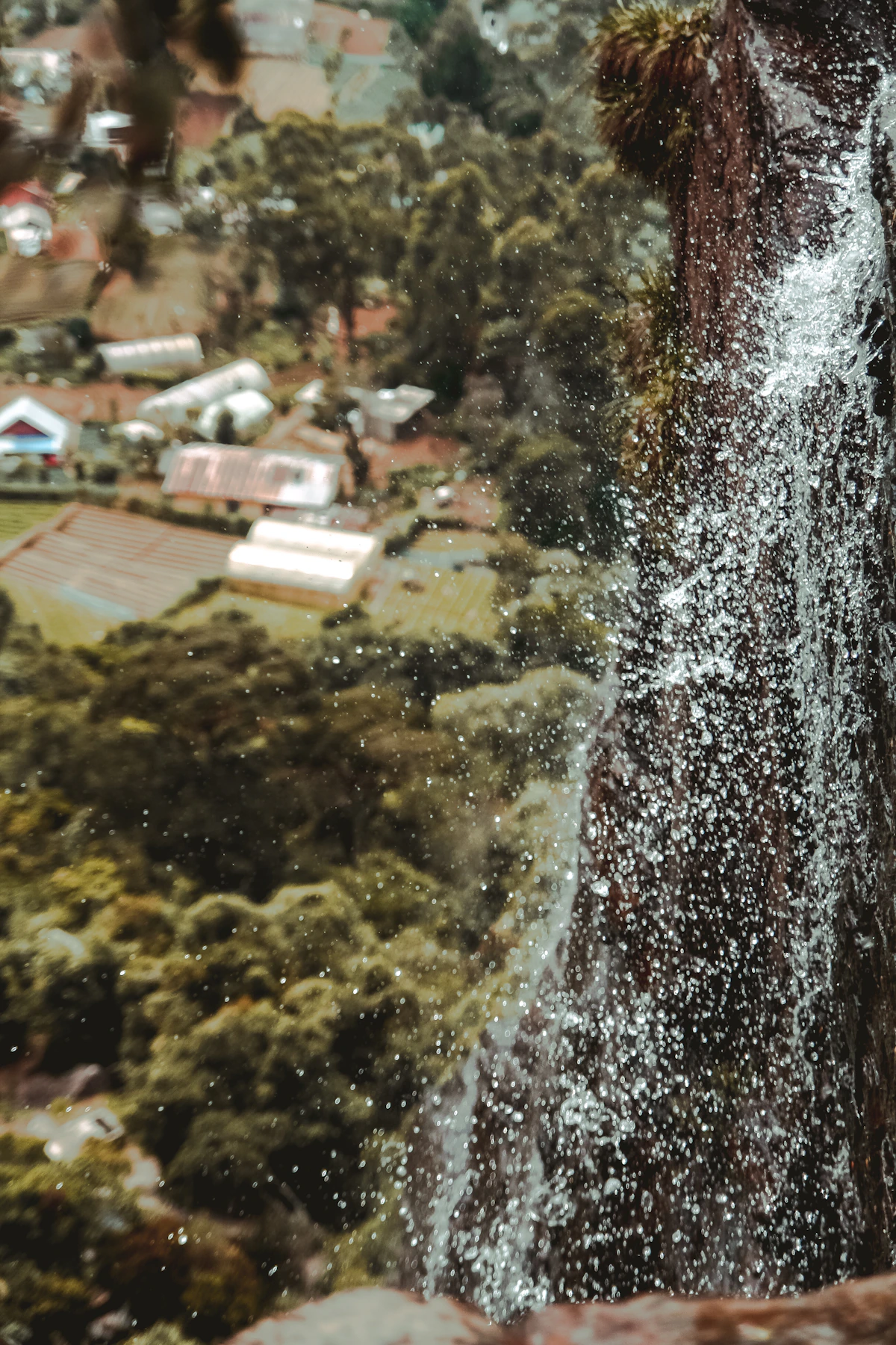 Lovers Leap waterfall in Nuwara Eliya