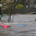 car on body of water