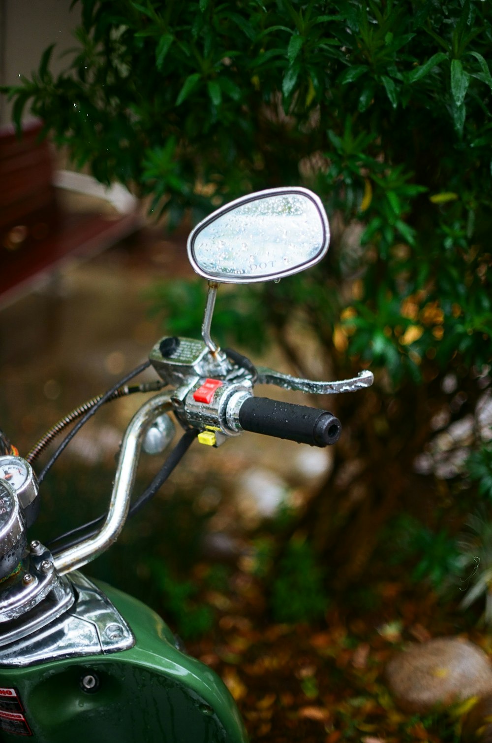 green and black standard motorcycle