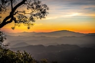 silhouette of mountain range