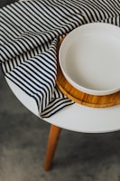 round white plastic tray