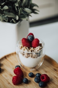 blueberries and raspberries