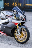 black and gray sportbike
