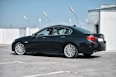 black sedan on parking lot