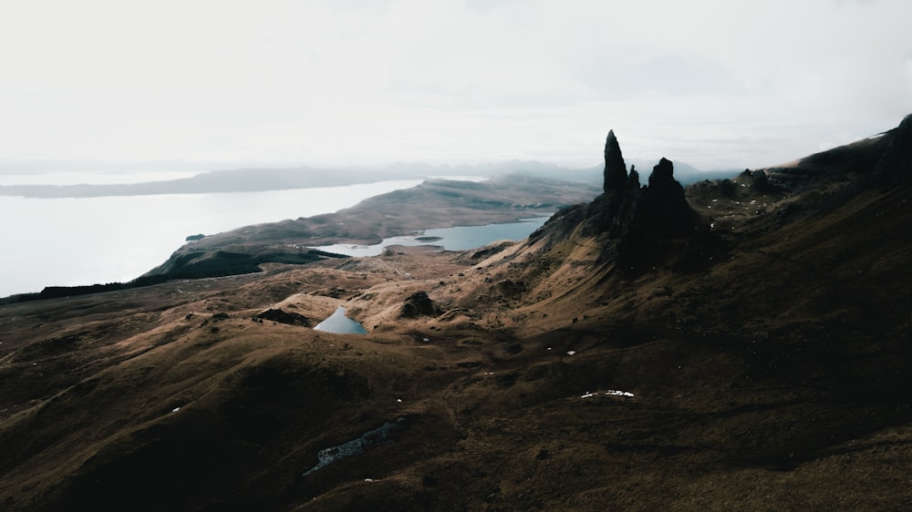 mountain and body of water