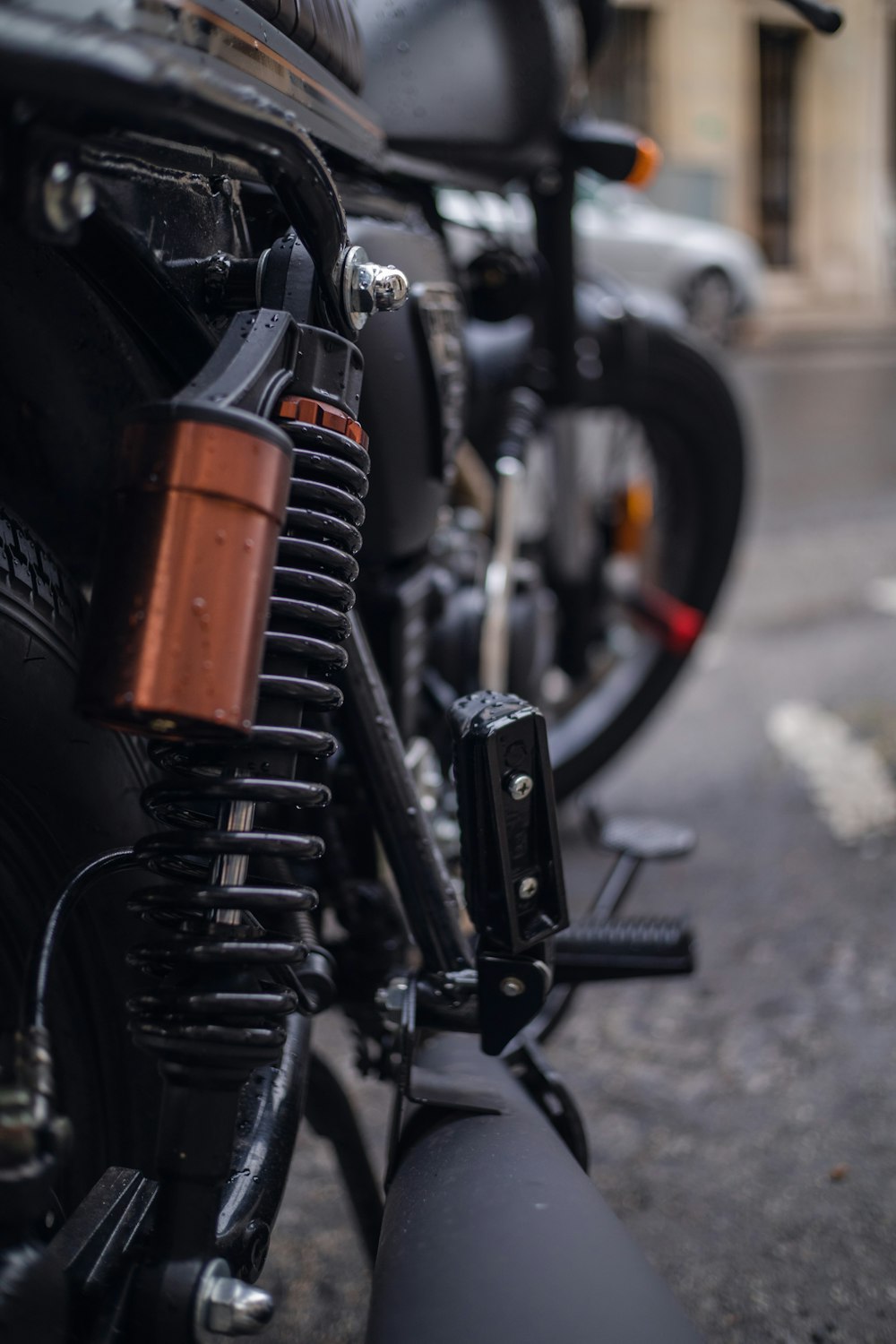 black motorcycle