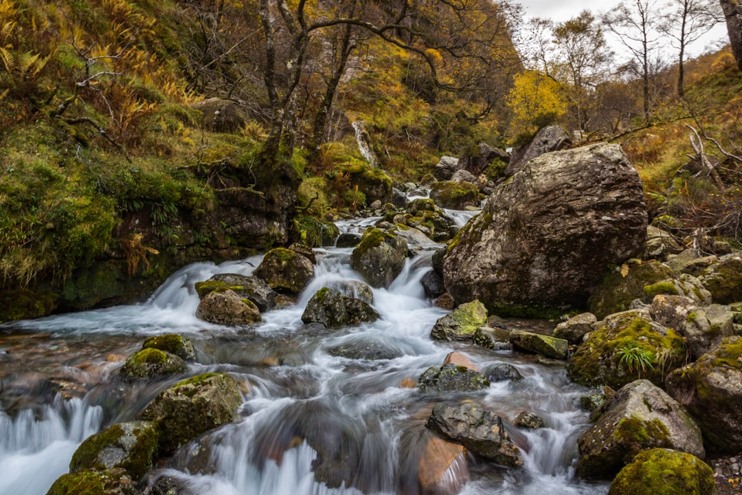 waterfalls and rocks