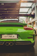 green GT3RS sports car