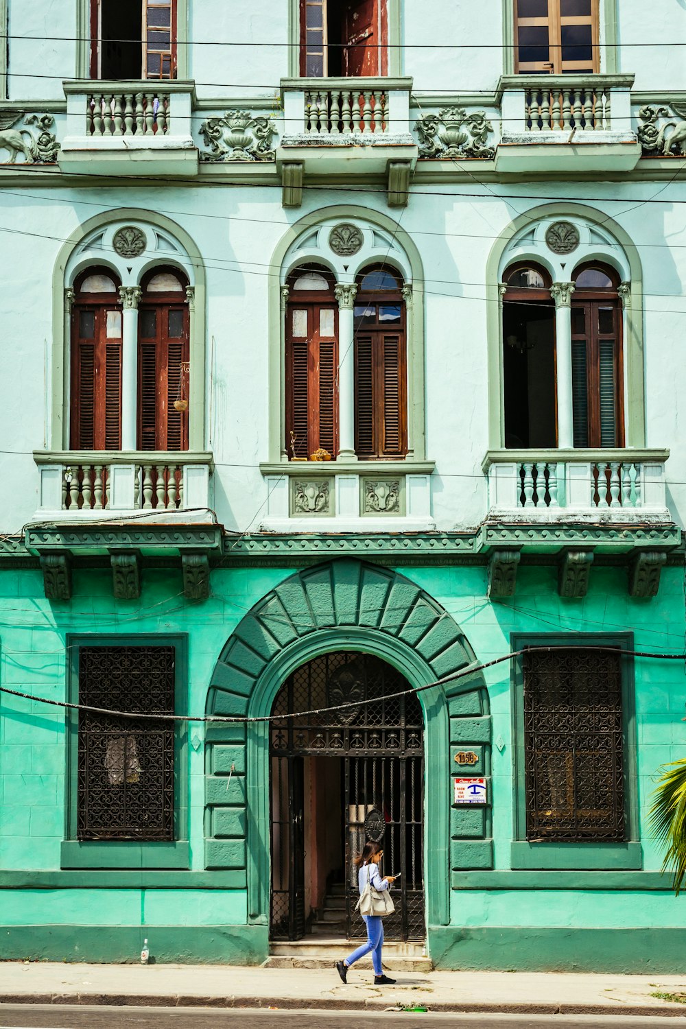 green and white concrete building