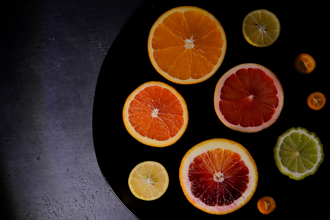 sliced citrus fruits