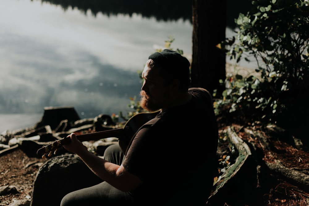 man playing guitar