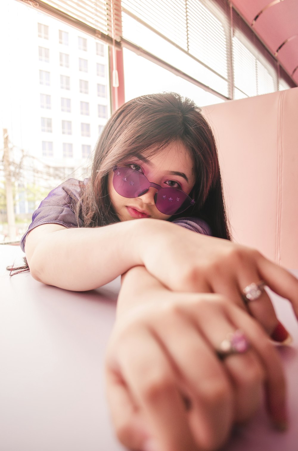 woman wearing sunglasses