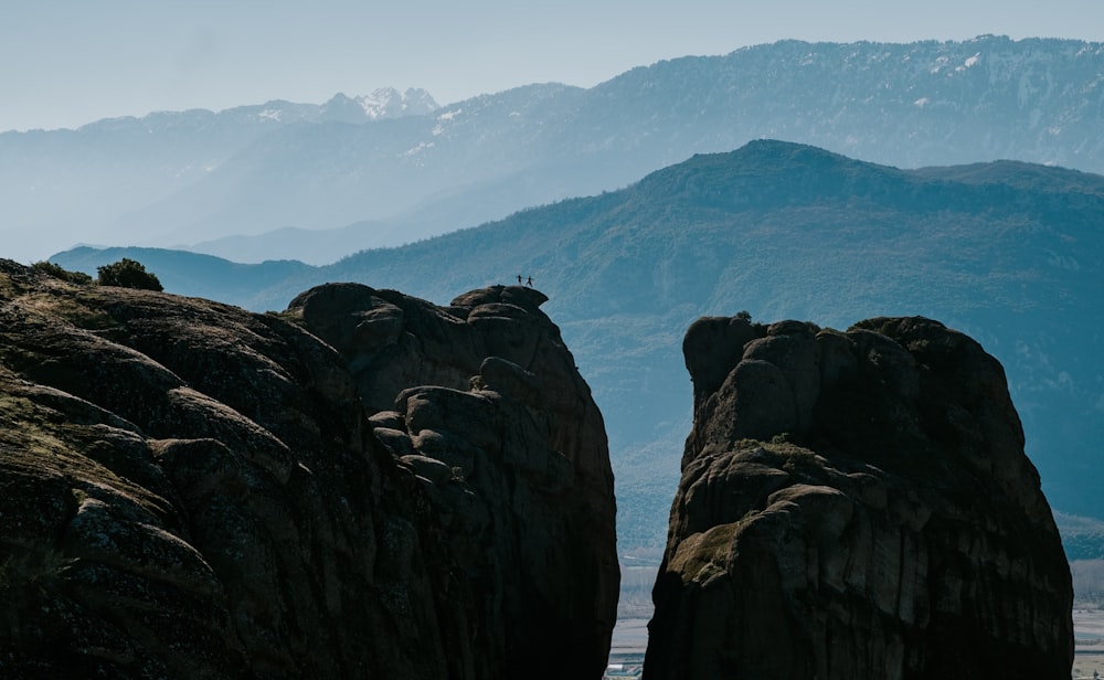 landscape photography of rock formation