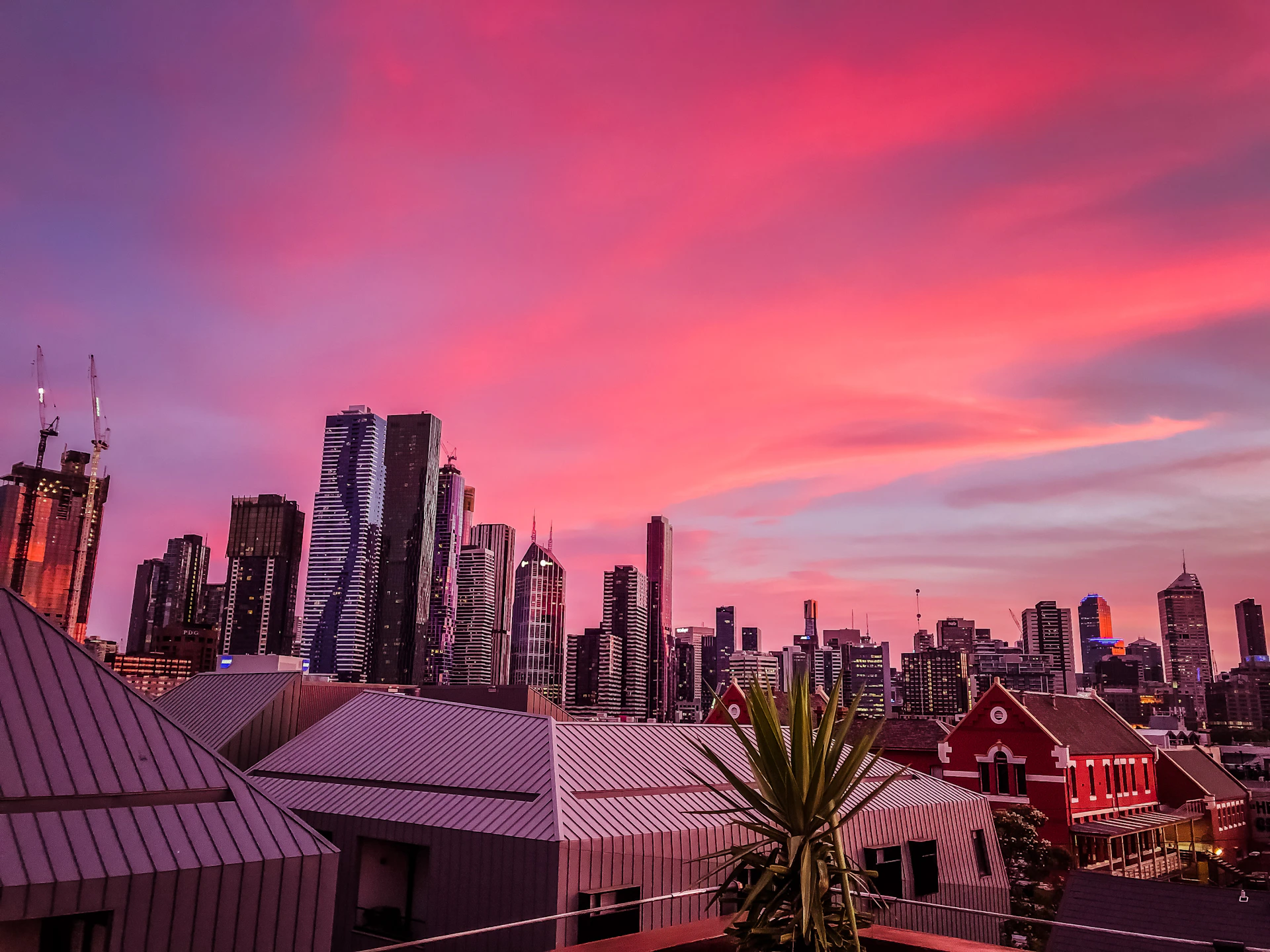 assorted buildings during golden hour