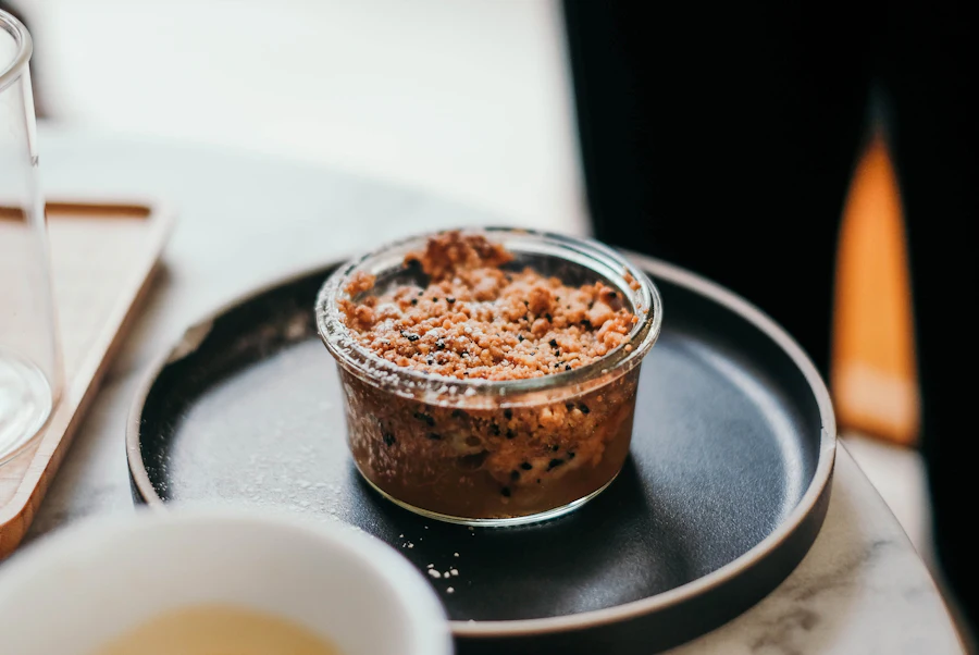 Small bowl of prepared food