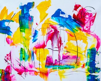 assorted-color paint strokes artwork