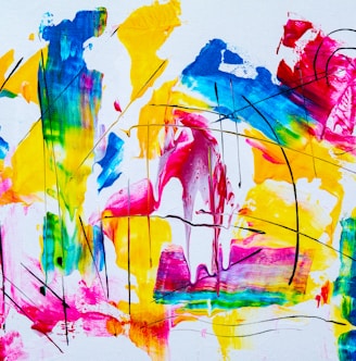 assorted-color paint strokes artwork