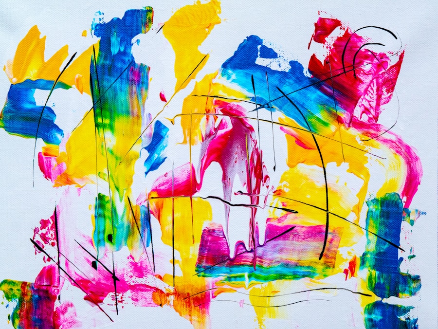 Bold contemporary canvas painting from a featured artist