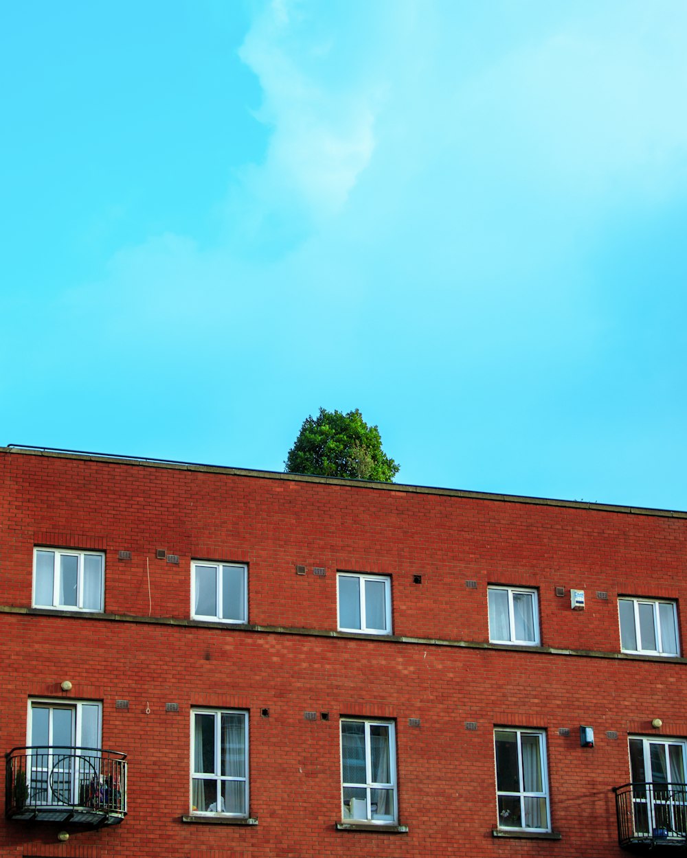 red painted building