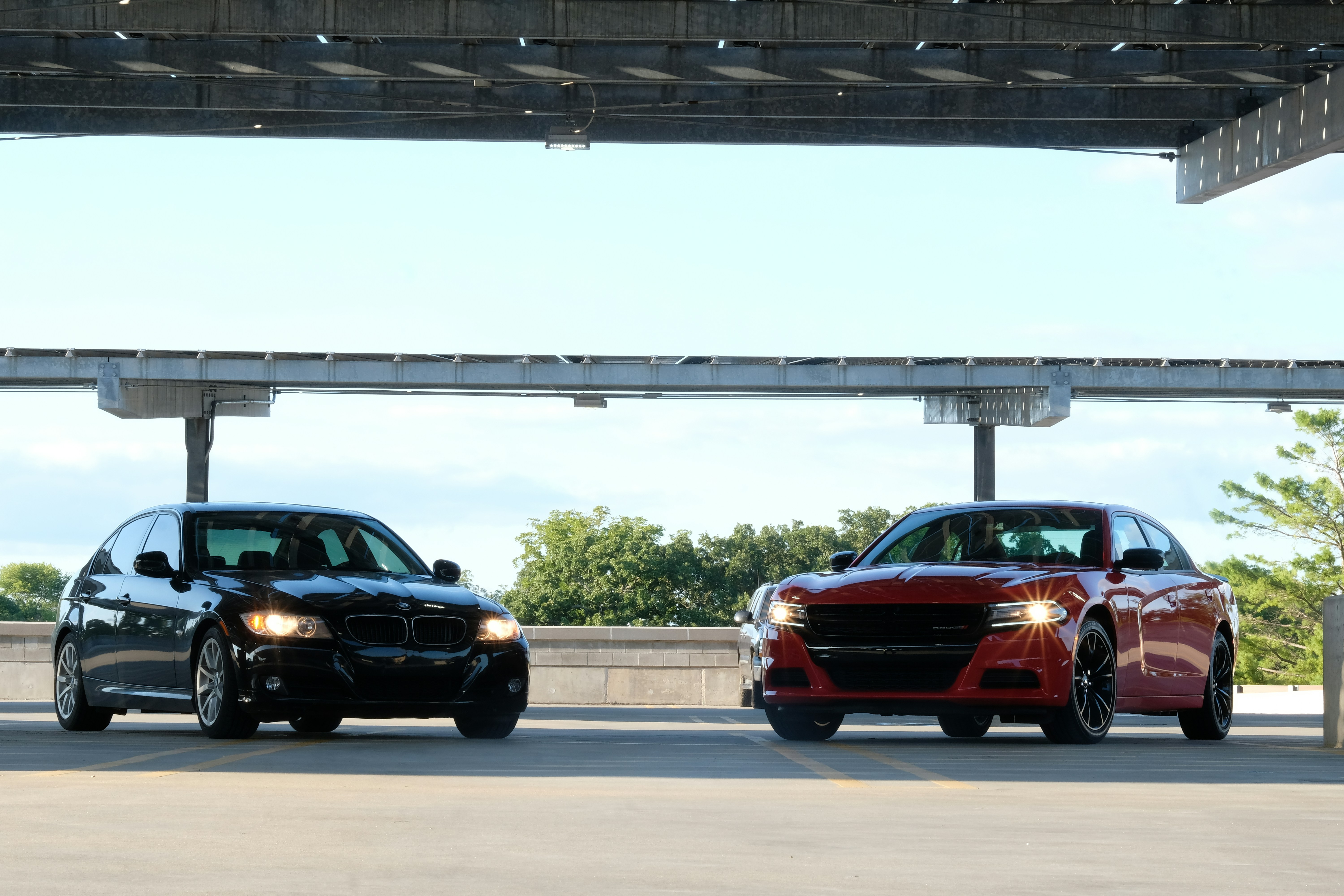 blue-and-red sport cars