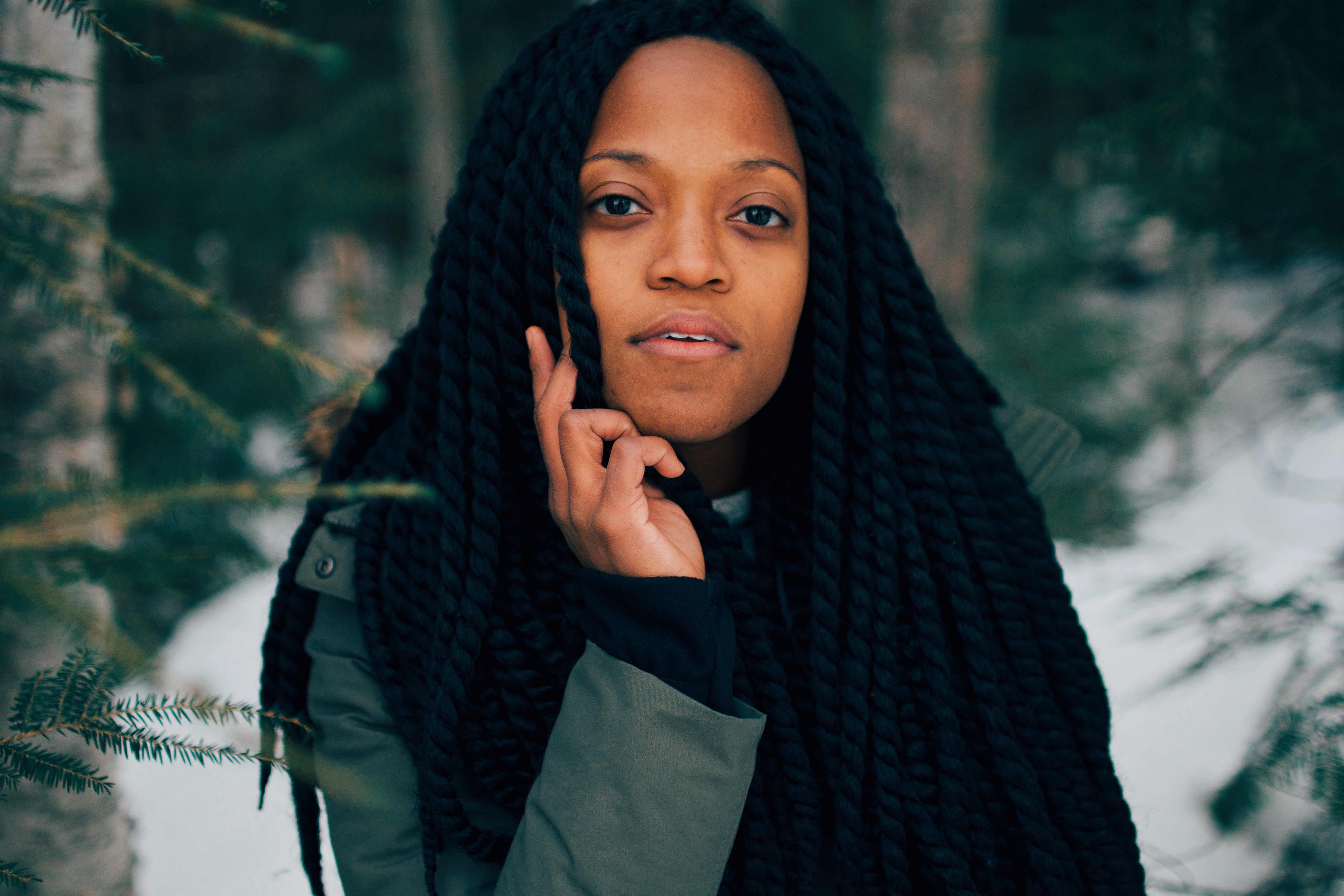 twist(with braids/ own natural hair)