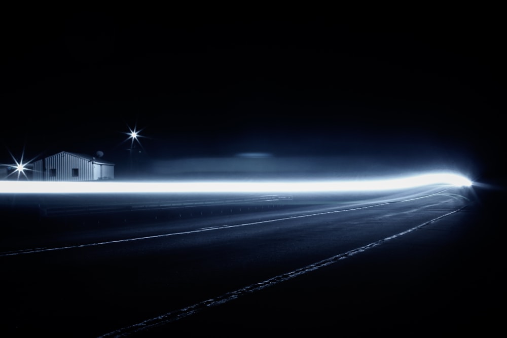 long exposure photography of road path