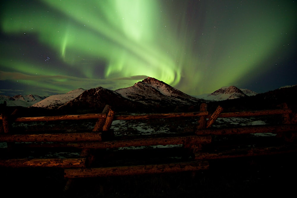 Ilustração da aurora boreal