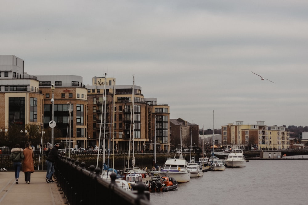 boats on body of water near buildings