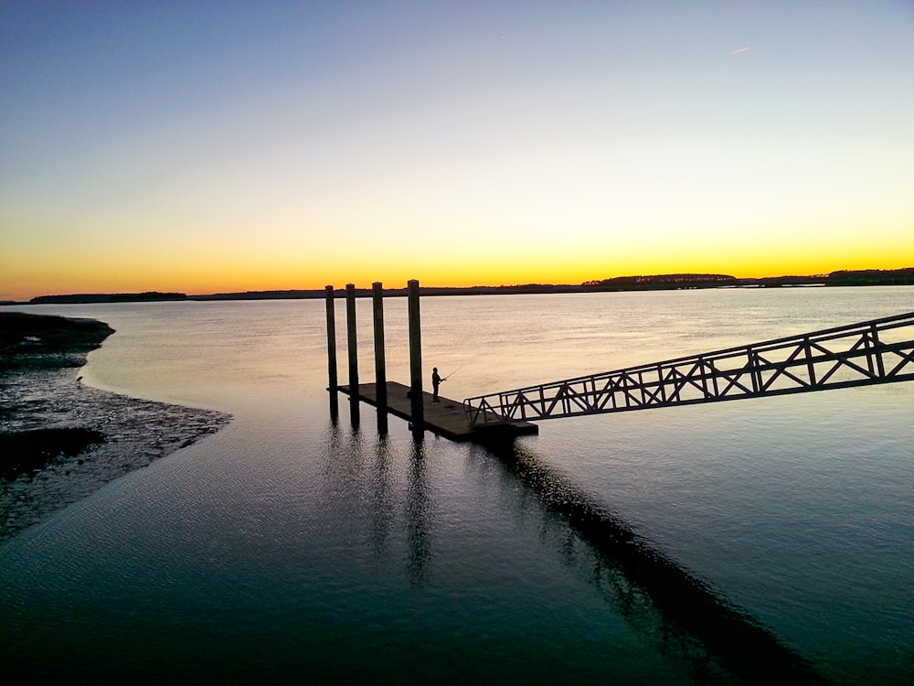 dock during golden hour