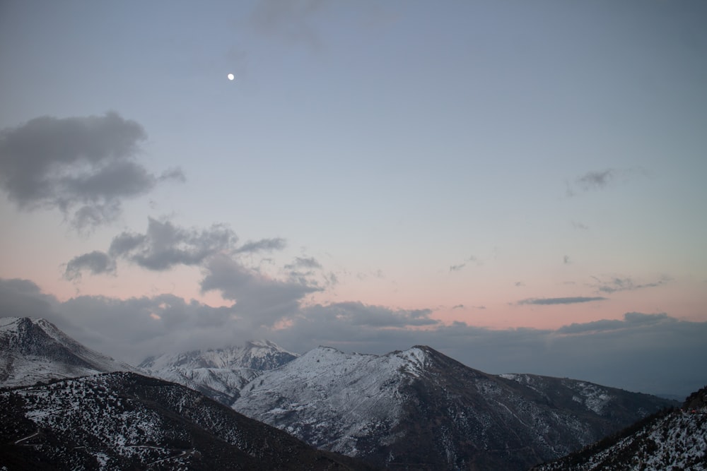 snow covered mountains