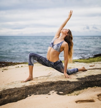 woman doing yoga pose